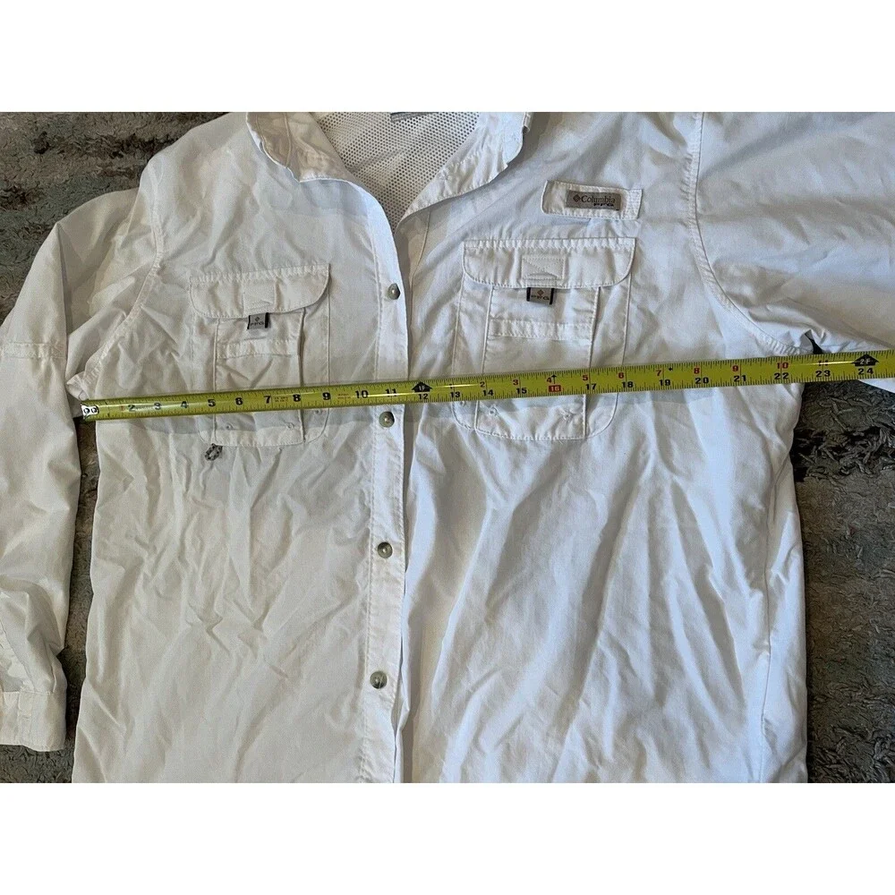 Columbia Youth?  White Performance Fishing Gear  PFG Vented Long Sleeve - READ - Picture 7 of 8